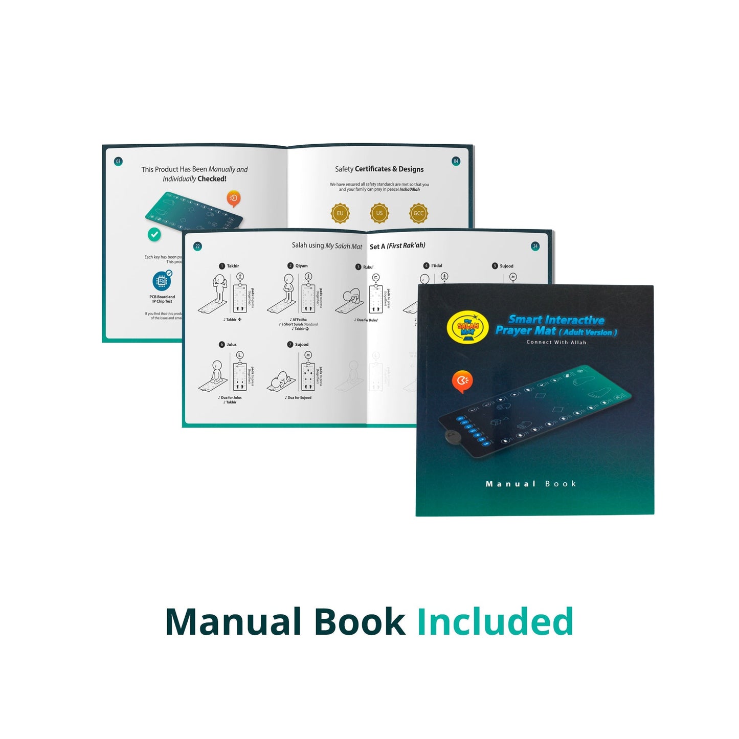 Smart Interactive Adult/Revert Prayer Mat | Original Version | 8years+ | A beautiful Ramadan and Eid gift for loved ones