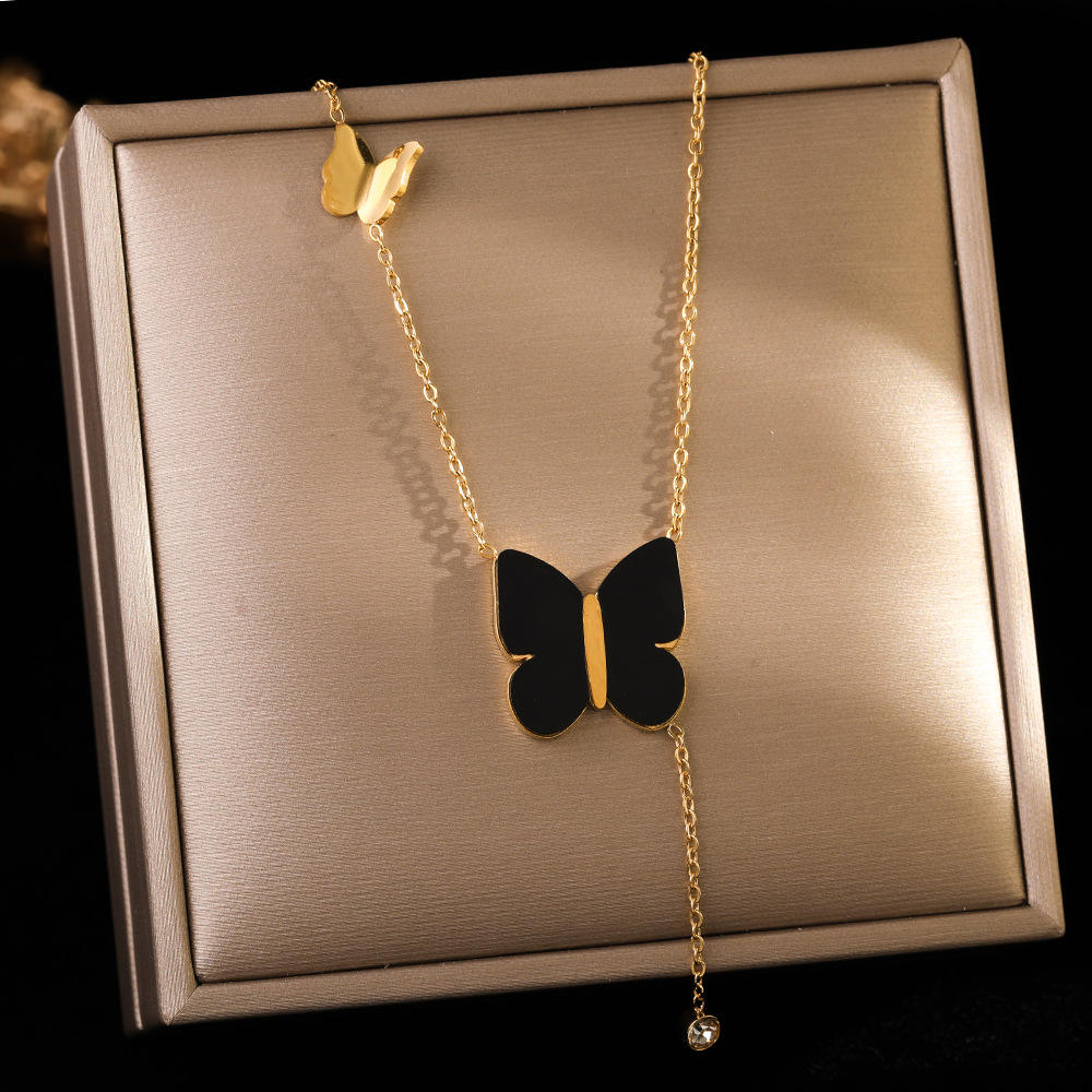 Butterfly Statement Stainless Steel Necklace