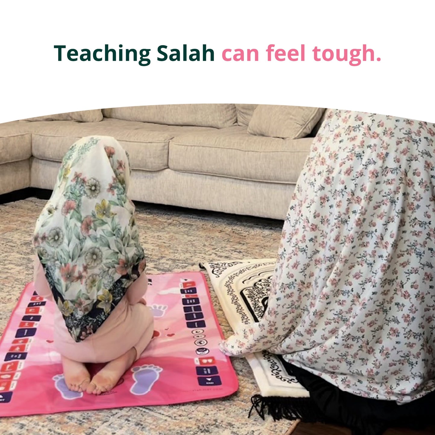 Smart Interactive Kids Prayer Mat Pink Version |  Now with Salah Translation | A beautiful Ramadan and Eid gift for loved ones