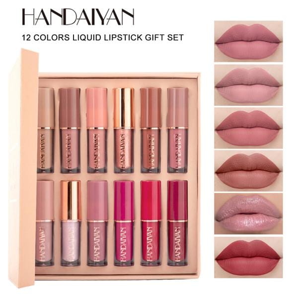 12 Colors Matte Liquid Lipstick Lip Gloss Set 2.5ml*12pcs * پارسل کول کر چک کرے اس کے بعد پیمنٹ ادا کرے
