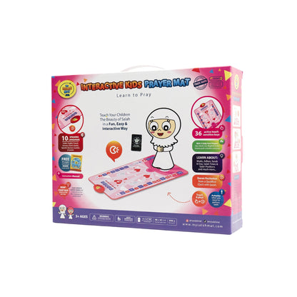 Smart Interactive Kids Prayer Mat Pink Version |  Now with Salah Translation | A beautiful Ramadan and Eid gift for loved ones
