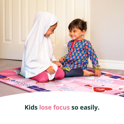Smart Interactive Kids Prayer Mat Pink Version |  Now with Salah Translation | A beautiful Ramadan and Eid gift for loved ones