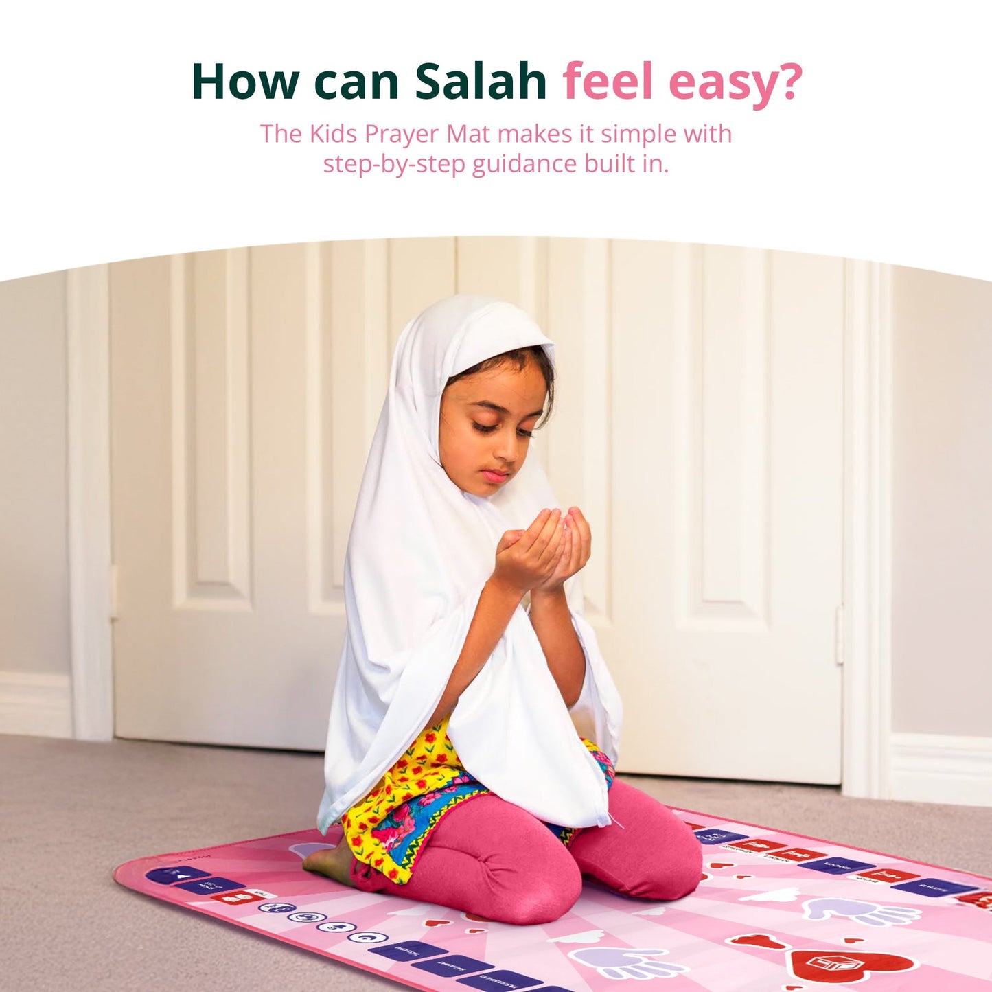 Smart Interactive Kids Prayer Mat Pink Version |  Now with Salah Translation | A beautiful Ramadan and Eid gift for loved ones
