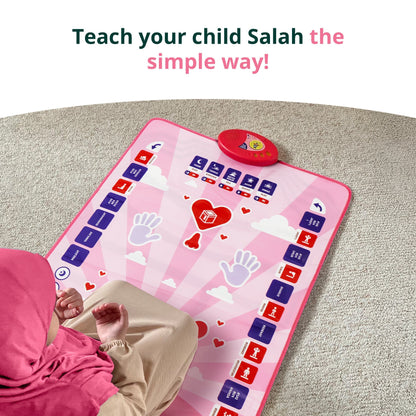 Smart Interactive Kids Prayer Mat Pink Version |  Now with Salah Translation | A beautiful Ramadan and Eid gift for loved ones