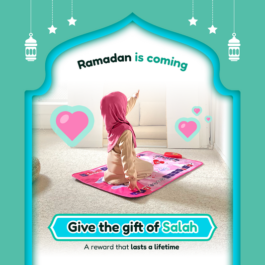 Smart Interactive Kids Prayer Mat Pink Version |  Now with Salah Translation | A beautiful Ramadan and Eid gift for loved ones