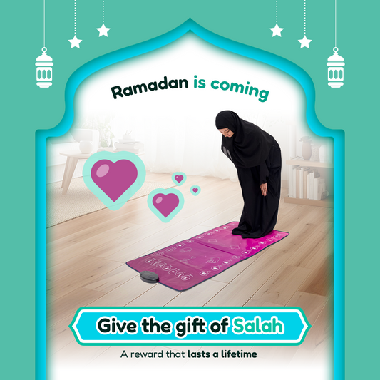 Smart Interactive Adult/Revert Prayer Mat | Rahma Version | 8years+ | A beautiful Ramadan and Eid gift for loved ones
