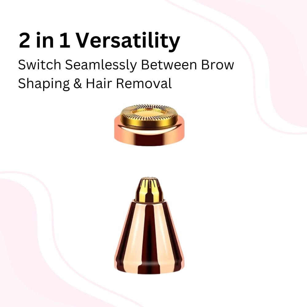 2 in 1 Facial Hair Remover & Eyebrow Trimmer 😍 | Rechargeable 🔋⚡ |
