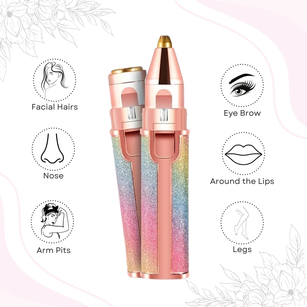 2 in 1 Facial Hair Remover & Eyebrow Trimmer 😍 | Rechargeable 🔋⚡ |