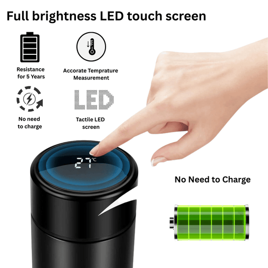 Smart LED Temperature Water Bottle – 500ml